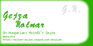 gejza molnar business card